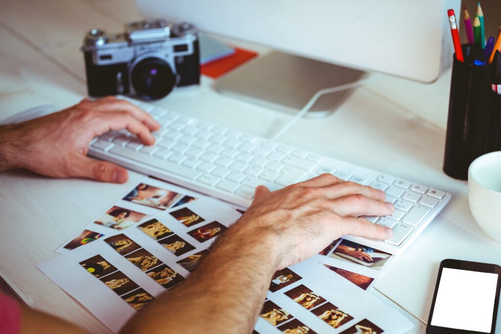 Man Using Computer Graphic Design